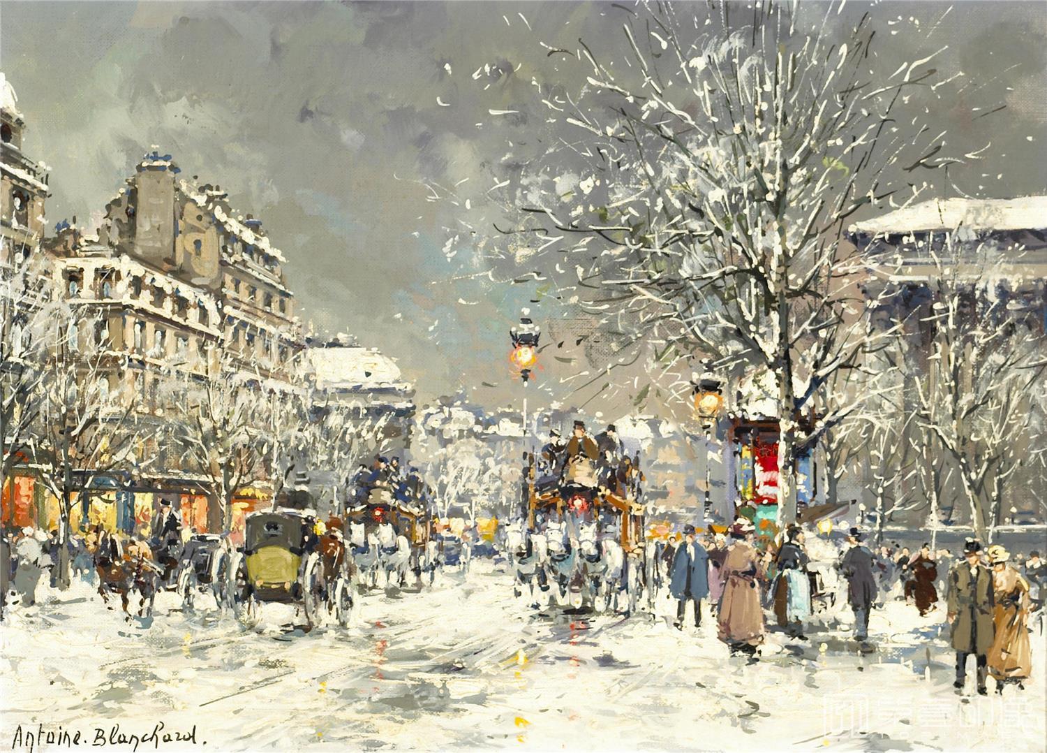 油画-安托万·布兰乍得 Antoine Blanchard作品-069